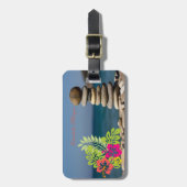 ,Strand, Zen Stones, Hawaiianischer Hibiskus Gepäckanhänger (Vorderseite vertikal)