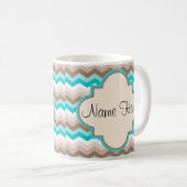 Strand Zickzack Zigzag Name Kaffeetasse (VorderseiteRechts)