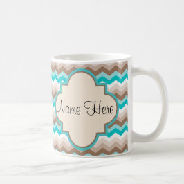 Strand Zickzack Zigzag Name Kaffeetasse