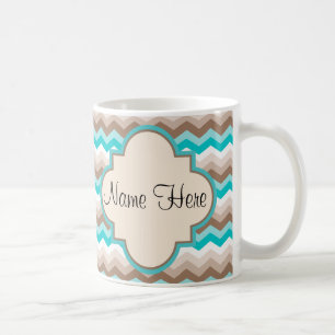 Strand Zickzack Zigzag Name Kaffeetasse