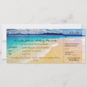 Strand Zielort Hochzeit RSVP 2 Einladung