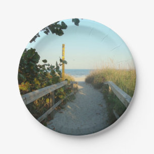 Strand-Zugang Pappteller