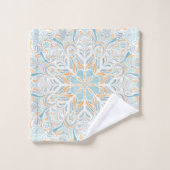 Strandabschnitt Wasserfarbe Mandala Badhandtuch Set (Waschlappen)