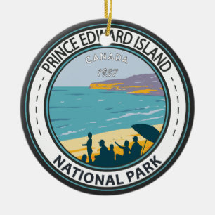Strandabzeichen des Nationalparks Prince Edward Is Keramik Ornament