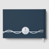 Strandanchor Navy Coastal Nautical Wedfoil Gästebuch (Rückseite)