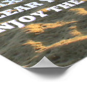 Strandangebot auf einem Sandstrand Poster (Ecke)