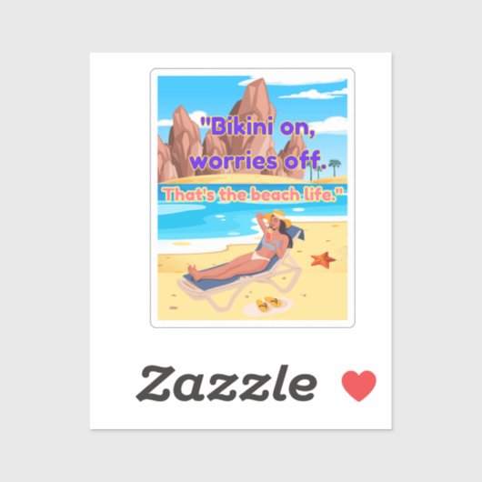 Strandangebot Aufkleber (Blatt)