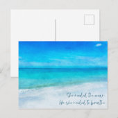Strandangebot Florida Küste Tropical Aquamarin Blu Postkarte (Vorne/Hinten)