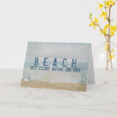 Strandangebot mit Seestern Karte (Gelbe Blume)