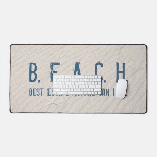 Strandangebot mit Weißfisch Schreibtischunterlage (Tastatur & Maus)