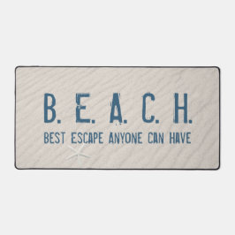 Strandangebot mit Weißfisch Schreibtischunterlage