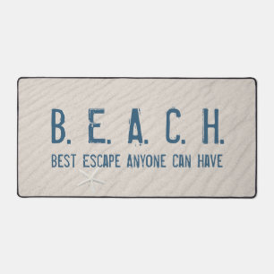 Strandangebot mit Weißfisch Schreibtischunterlage