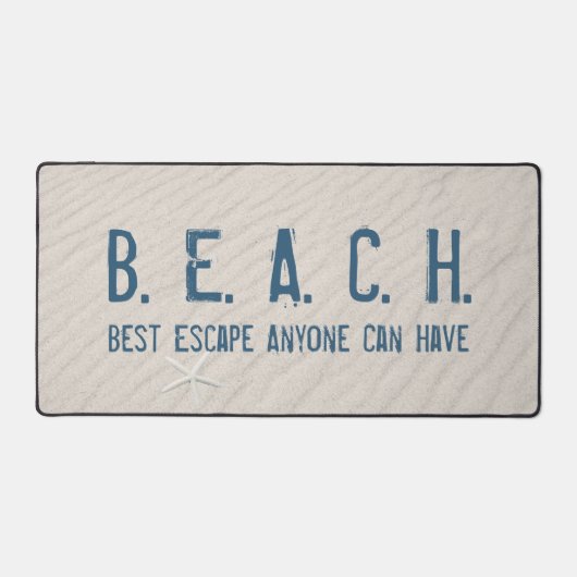 Strandangebot mit Weißfisch Schreibtischunterlage (Vorderseite)