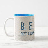 Strandangebot mit Weißfisch Zweifarbige Tasse (Links)