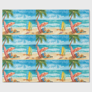 Strandansicht mit dem Text 'Danke' am Himmel  Geschenkpapier