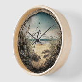 Strandansicht Rustikale Wall Uhr (Winkel)