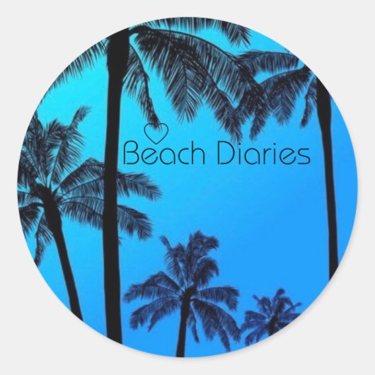 Strandaufkleber 2024 runder aufkleber (Vorderseite)