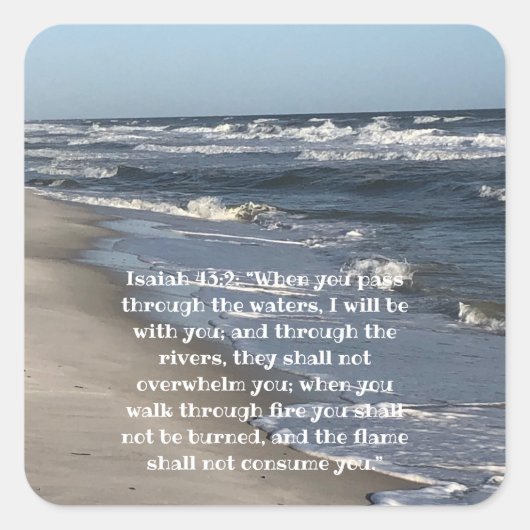 Strandaufkleber Quadratischer Aufkleber (Vorderseite)