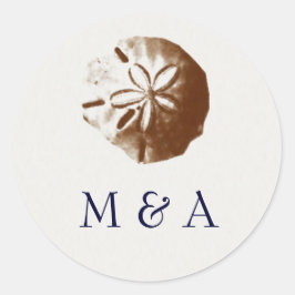 Strandaufkleber Runder Aufkleber