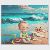 Strandbaby Geschenkpapier (Flach)