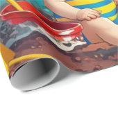 Strandbaby Geschenkpapier (Rolleneckpunkt)