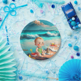 Strandbaby Pappteller