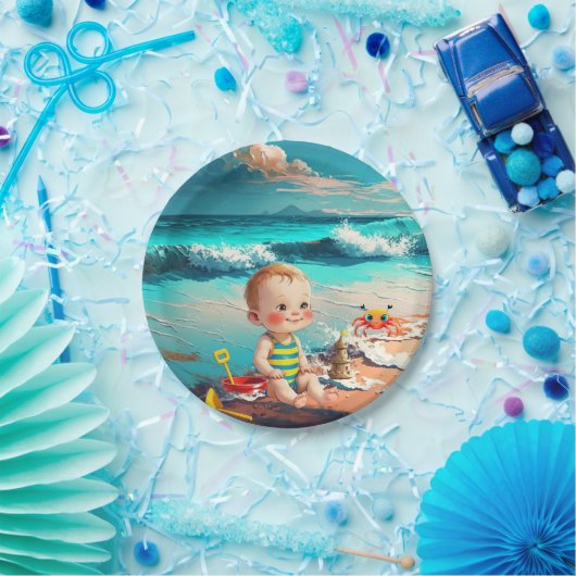 Strandbaby Pappteller (Party)