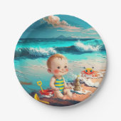 Strandbaby Pappteller (Vorderseite)