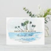 Strandbachelorette Itinerary Einladung (Stehend Vorderseite)