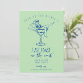 Strandbachelorettenwochenende Einladung (Stehend Vorderseite)