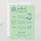 Strandbachelorettenwochenende Einladung (Rückseite)