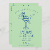 Strandbachelorettenwochenende Einladung (Vorne/Hinten)