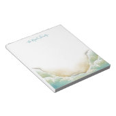 Strandbad Aquarellküste Notizblock (angewinkelt)