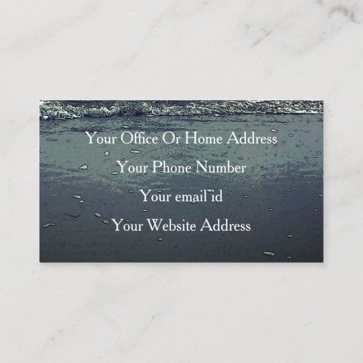 Strandbad Artistisch Elegantes Tropisches Paradies Visitenkarte (Rückseite)