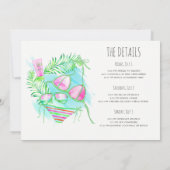 Strandbad Bachelorette Einladung (Rückseite)