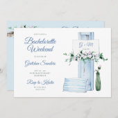 Strandbad Bachelorette Einladung (Vorne/Hinten)