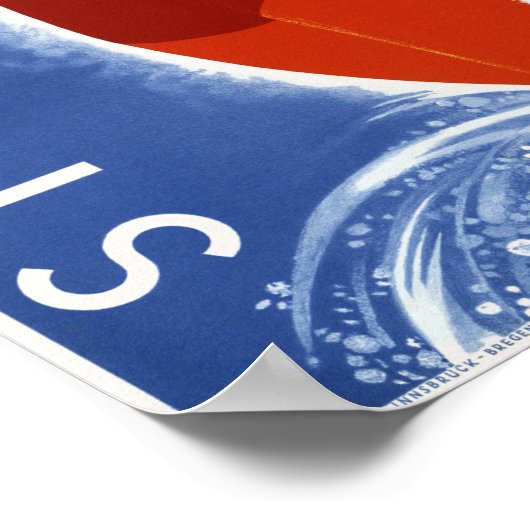 Strandbad Bregenz Austria Vintage Poster 1935 (Ecke)