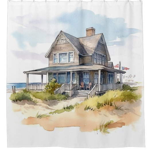 Strandbad Duschvorhang (Vorderseite)