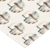 Strandbad Leuchtturm Spaziergang Kurzer Tischläufer (Ecke)