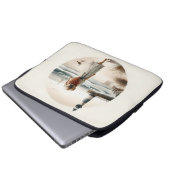 Strandbad Leuchtturm Spaziergang Laptopschutzhülle (Vorne Knopf)