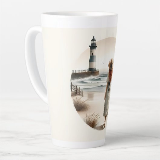 Strandbad Leuchtturm Spaziergang Milchtasse (Linke Ecke)