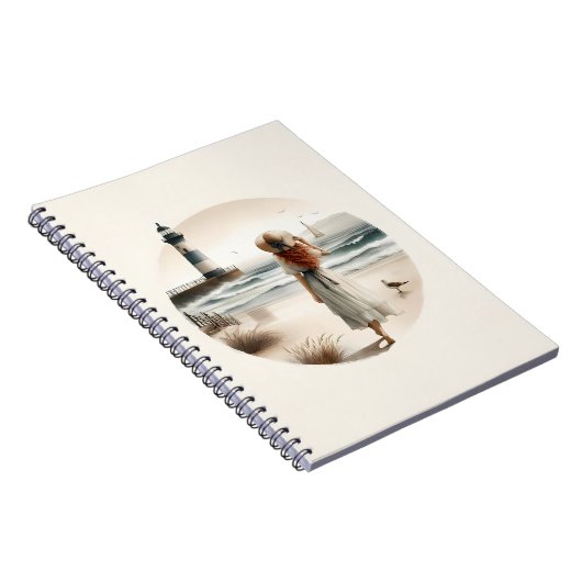 Strandbad Leuchtturm Spaziergang Notizblock (Rechte Seite)