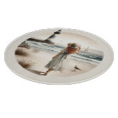 Strandbad Leuchtturm Spaziergang Schneidebrett (Ecke)