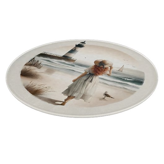 Strandbad Leuchtturm Spaziergang Schneidebrett (Ecke)