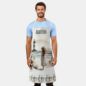 Strandbad Leuchtturm Spaziergang Schürze (Getragen)