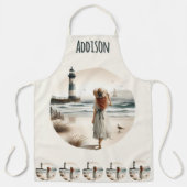 Strandbad Leuchtturm Spaziergang Schürze (Vorderseite)