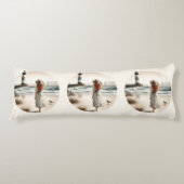 Strandbad Leuchtturm Spaziergang Seitenschläferkissen (Vorderseite)