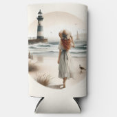 Strandbad Leuchtturm Spaziergang Selters Dosenkühler (Vorderseite)