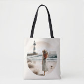 Strandbad Leuchtturm Spaziergang Tasche (Vorderseite)