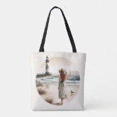 Strandbad Leuchtturm Spaziergang Tasche (Rückseite)